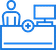 Icon of a person sitting at a desk with a computer and files, possibly indicating an office or workstation setting.