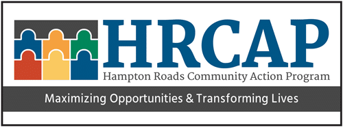 HRCAP logo with "Hampton Roads Community Action Program" and tagline "Maximizing Opportunities & Transforming Lives.