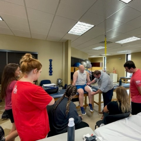 Ohio PTA Program Students Practice Taping - Bryant & Stratton College